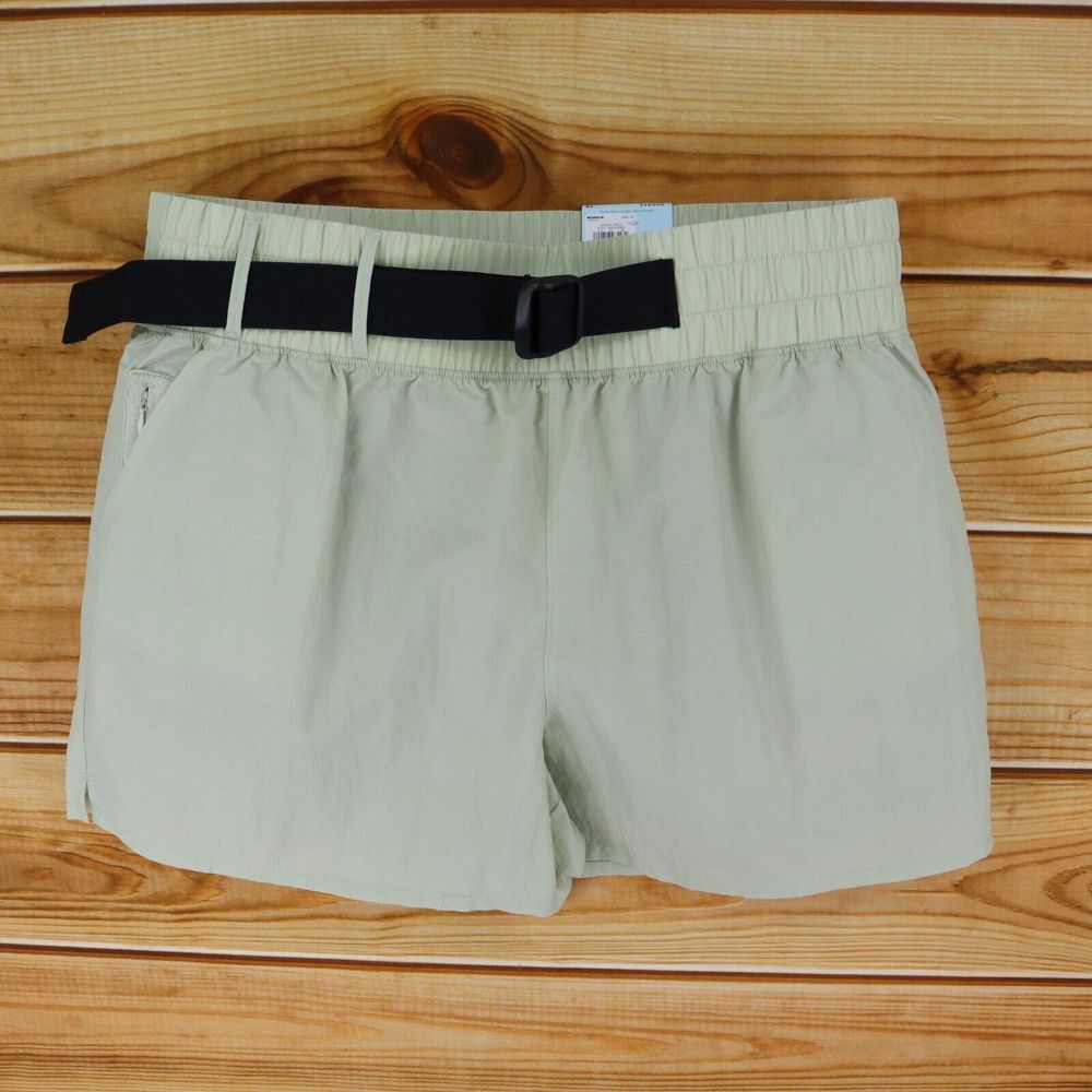FLX Activewear Shorts Womens Size 1X Mint Green‎ NYLON Buckle Pockets NWT $60
